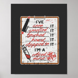 Ik ben een vermoeide verpleegster poster