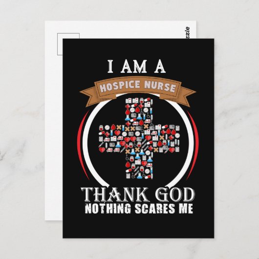 Ik ben een verpleegster, godzijdank... niets maakt briefkaart (Voorkant / Achterkant)