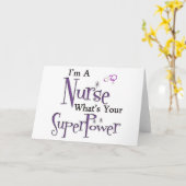 Ik ben een Verpleegster Kaart (Gele Bloem)