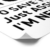 Ik ben een verpleegster om tijd te besparen, laten poster (Hoek)