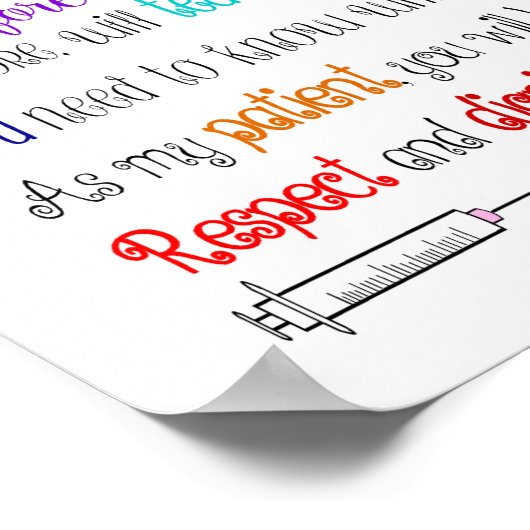 Ik ben een verpleegster Poster (Hoek)