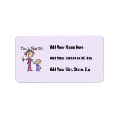 Ik ben een verpleegster T-shirts en geschenken Etiket (Voorkant)