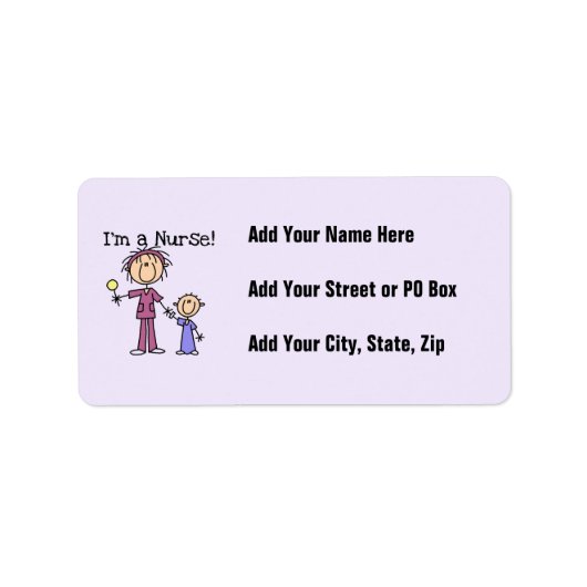 Ik ben een verpleegster T-shirts en geschenken Etiket (Voorkant)