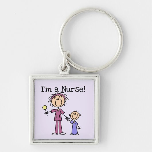 Ik ben een verpleegster T-shirts en geschenken Sleutelhanger (Voorkant)