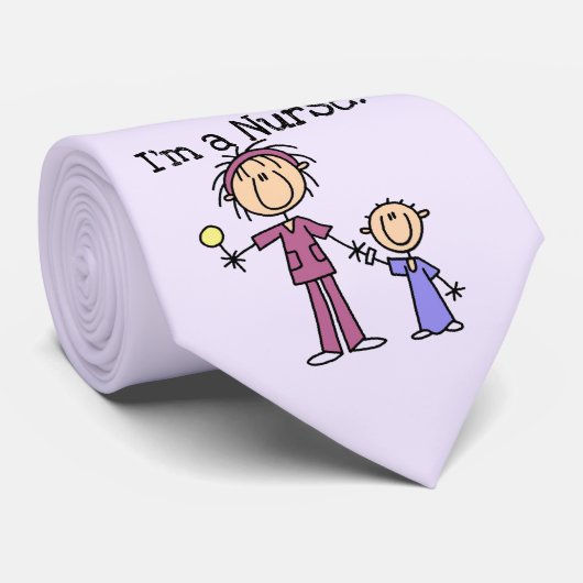 Ik ben een verpleegster T-shirts en geschenken Stropdas (Opgerold)