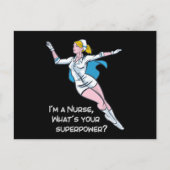 Ik ben een verpleegster wat je superkracht is briefkaart (Voorkant)