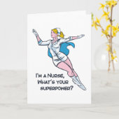 Ik ben een verpleegster wat je superkracht is kaart (Gele Bloem)