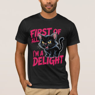 Ik ben een verrukkelijke zwarte kat kunst sassy ch t-shirt