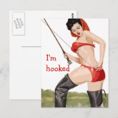 Ik ben een verslaafde vinnen-op-wijnposter briefkaart (Voorkant / Achterkant)