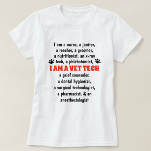 Ik ben een Vet Tech T-shirt