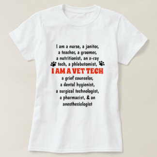 Ik ben een Vet Tech T-shirt
