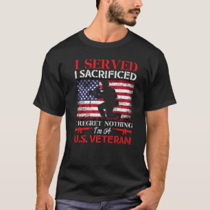 Ik ben een Veteraan-Amerikaanse Vlag in Vintage T-shirt