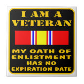 Ik ben een veteraan die mijn eed van inschrijving  tegeltje (Voorkant)