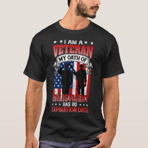 Ik ben een veteraan die onder Amerikaanse vlag pat T-shirt