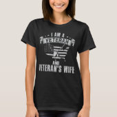Ik ben een Veteraan en Veteran's vrouw T-shirt (Voorkant)