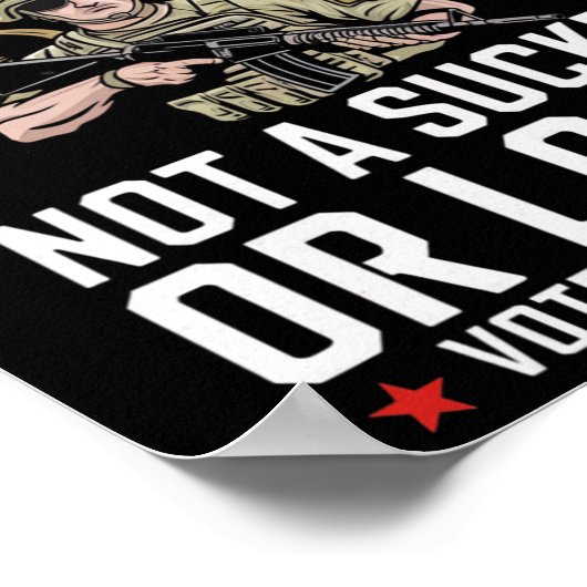 Ik ben een veteraan, geen sukkel of verliezer stem poster (Hoek)