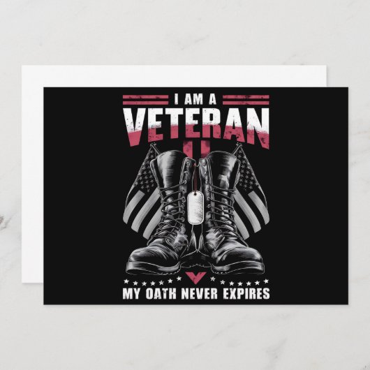 Ik ben een veteraan... mijn oath is nooit een vete kaart (Voorkant / Achterkant)