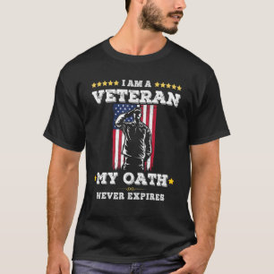 Ik ben een veteraan... mijn oath is nooit verlopen t-shirt