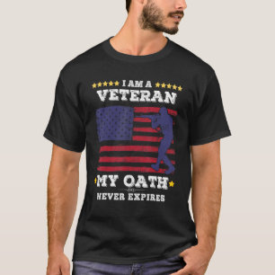 Ik ben een veteraan... mijn oath vervalt nooit vet t-shirt