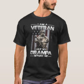 Ik ben een veteraan zoals mijn Grampa voor mij... T-shirt (Voorkant)