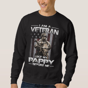 Ik ben een veteraan zoals mijn luidop voor me. trui