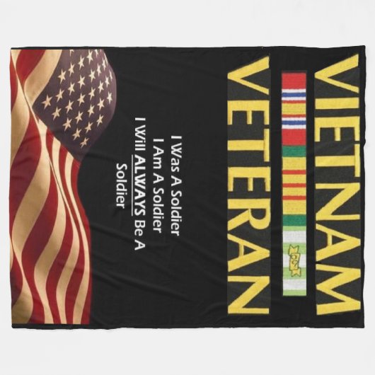 IK BEN EEN VETERAN FLEECE DEKEN (Voorkant (Horizontaal))