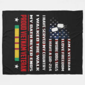 IK BEN EEN VETERAN FLEECE DEKEN (Voorkant (Horizontaal))