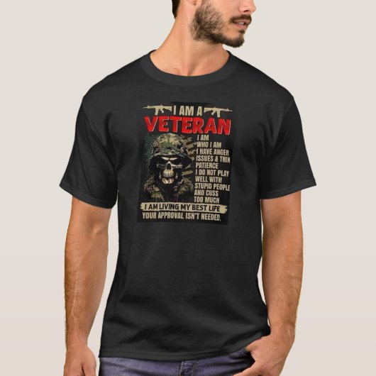 IK BEN EEN VETERAN T-SHIRT (Voorkant)