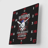 IK BEN EEN VETERAN VIERKANTE KLOK (Hoek)