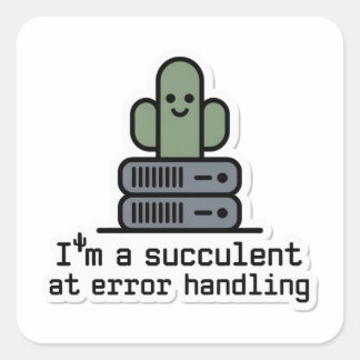Ik ben een vetplant bij foutafhandeling Sticker -