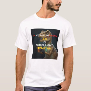 Ik ben een vetplant monster Funny Dino T-shirt