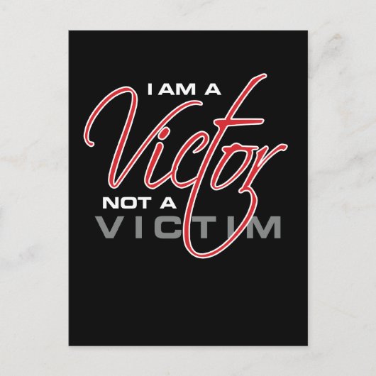 Ik ben een Victor die geen slachtoffer is van Oste Briefkaart (Voorkant)