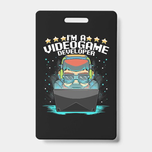 Ik ben een videospelontwikkelaar badge (Voorzijde)