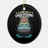 Ik ben een videospelontwikkelaar keramisch ornament (Links)