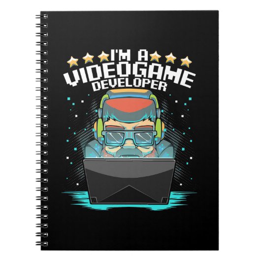 Ik ben een videospelontwikkelaar notitieboek (Voorkant)