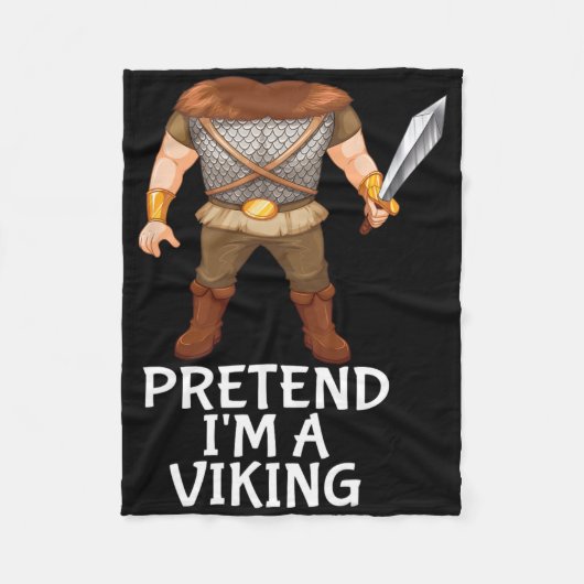 Ik ben een Viking Funny Lazy Halloween Costume Fleece Deken (Voorkant)
