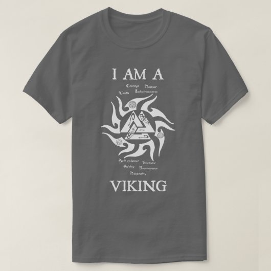 Ik ben een Viking valknut 2 T-shirt (Design voorkant)