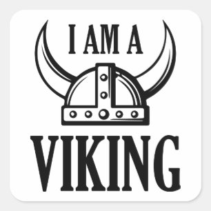 Ik ben een Viking Vierkante Sticker