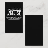 Ik ben een Violist, maar Viola niet Violin Sarcasm Visitekaartje (Voorkant / Achterkant)