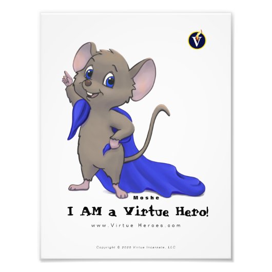 Ik ben een Virtue Hero Print: Moshe Foto Afdruk (Voorkant)