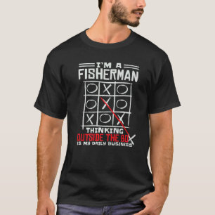 Ik ben een visser Buiten de gebaande paden denken T-shirt