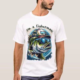 Ik ben een visser koele vis t-shirt