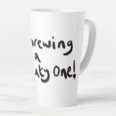 Ik ben een vlezige aan het brouwen latte mok (Rechterhoek)