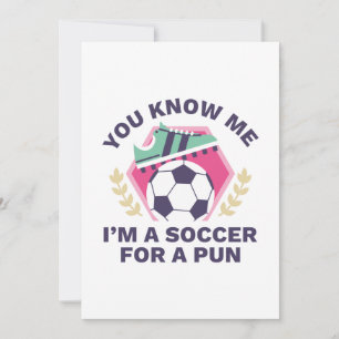Ik Ben Een Voetbal Voor Een Woordspeling Bedankkaart