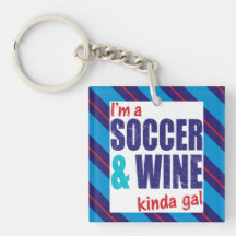 Ik ben een Voetbal & Wine Kinda Gal Keyring
