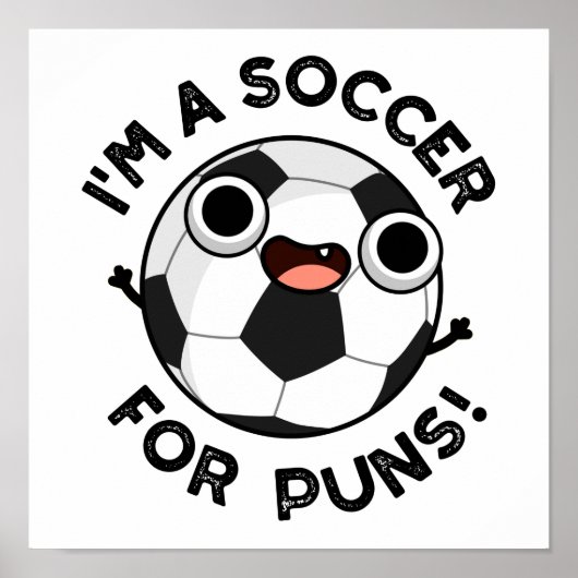 Ik ben een voetbalspeler voor Puns Funny Sports Pu Poster (Voorkant)
