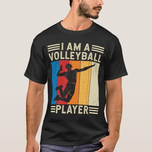 Ik ben een volleybalspeler en volleyballiefhebber t-shirt (Voorkant)