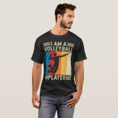 Ik ben een volleybalspeler en volleyballiefhebber t-shirt (Voorkant volledig)