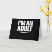 Ik ben een Volwassenentechnisch grappige 18e Birth Kaart (Gele Bloem)