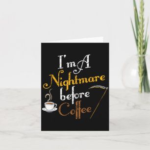 Ik ben een voor koffie grappige enge Halloween Kaart